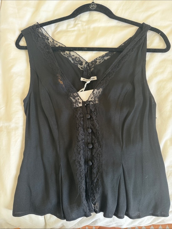 Reformation Tops - Reformation Cristina black lace top NWT